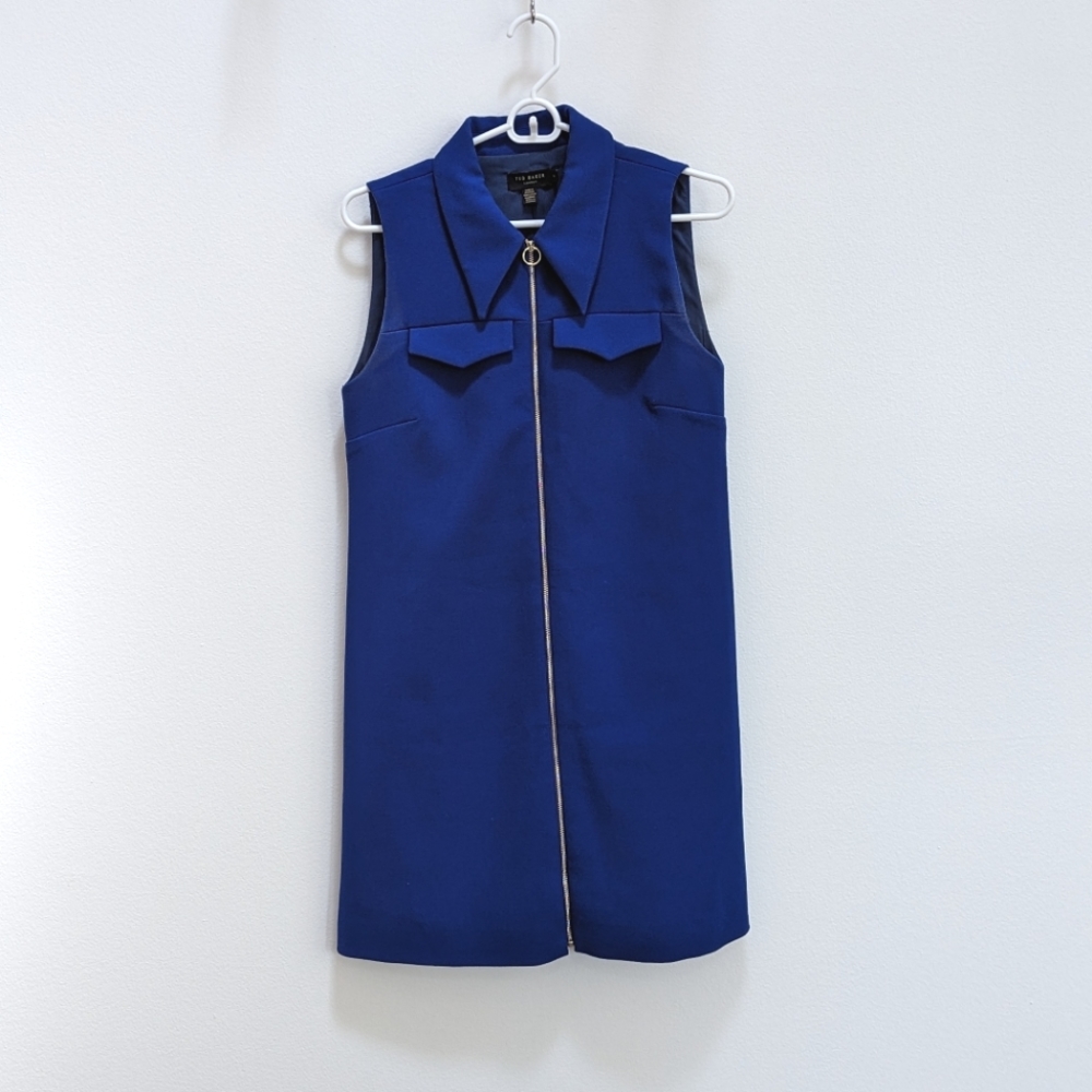 Ted Baker blue zip mini dress